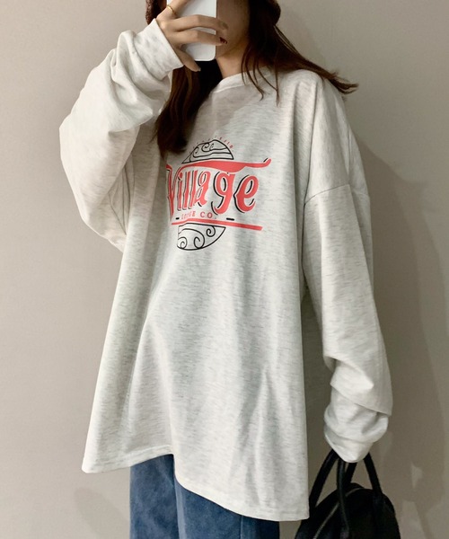 EPICKS（エピックス）の「ヴィンテージサークルプリントロンT（Tシャツ/カットソー・レディース・チャコール/ライトグレー/イエロー・M/XL/L）」の2枚目の写真