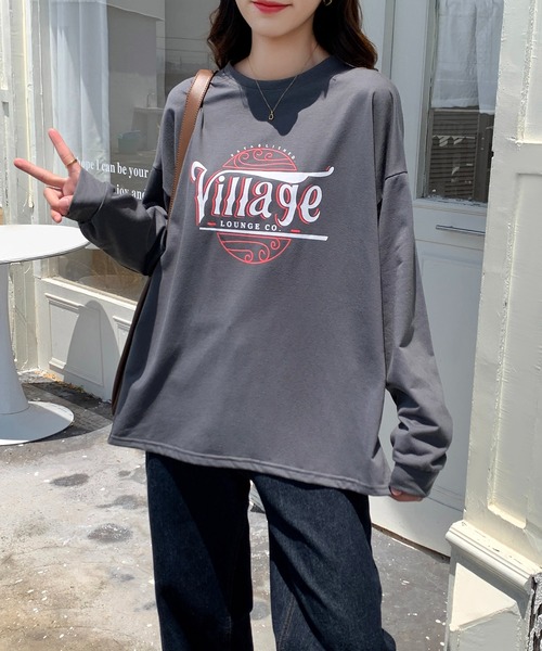 EPICKS（エピックス）の「ヴィンテージサークルプリントロンT（Tシャツ/カットソー・レディース・チャコール/ライトグレー/イエロー・M/XL/L）」の9枚目の写真