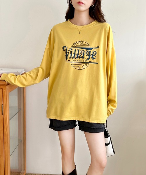 EPICKS（エピックス）の「ヴィンテージサークルプリントロンT（Tシャツ/カットソー・レディース・チャコール/ライトグレー/イエロー・M/XL/L）」の10枚目の写真