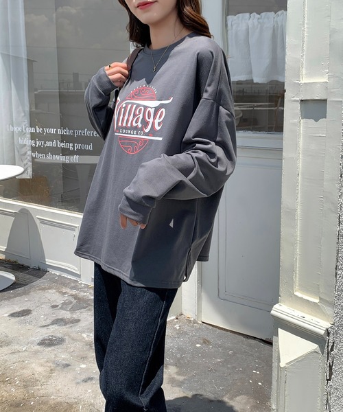 EPICKS（エピックス）の「ヴィンテージサークルプリントロンT（Tシャツ/カットソー・レディース・チャコール/ライトグレー/イエロー・M/XL/L）」の11枚目の写真