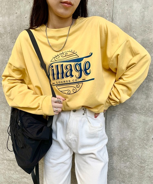 EPICKS（エピックス）の「ヴィンテージサークルプリントロンT（Tシャツ/カットソー・レディース・チャコール/ライトグレー/イエロー・M/XL/L）」の22枚目の写真