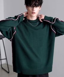 MONO-MART | ハンドステッチルーズクルーネックニット(ニット/セーター)