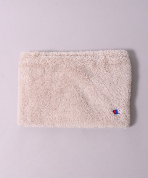 Champion（チャンピオン）の「(LF)【Champion】ブランド マーク ボア フリース ネックウォーマー（ネックウォーマー/スヌード・レディース・ブラック/ネイビー/アイボリー/ベージュ/グレイッシュベージュ/チャコールグレー・ONE SIZE）」の11枚目の写真