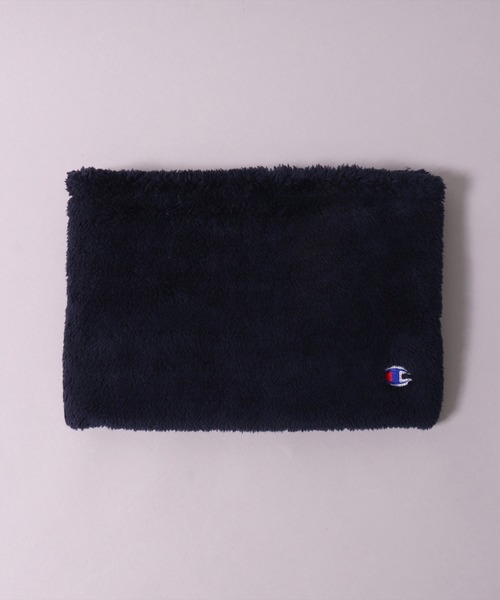 Champion（チャンピオン）の「(LF)【Champion】ブランド マーク ボア フリース ネックウォーマー（ネックウォーマー/スヌード・レディース・ブラック/ネイビー/アイボリー/ベージュ/グレイッシュベージュ/チャコールグレー・ONE SIZE）」の15枚目の写真