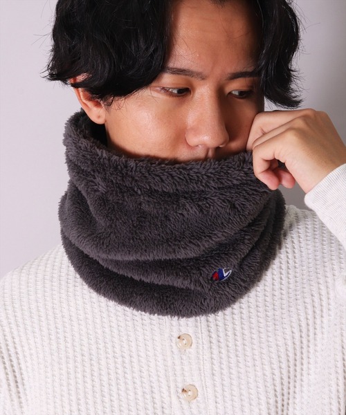 LF)【Champion】ブランド マーク ボア フリース ネックウォーマー