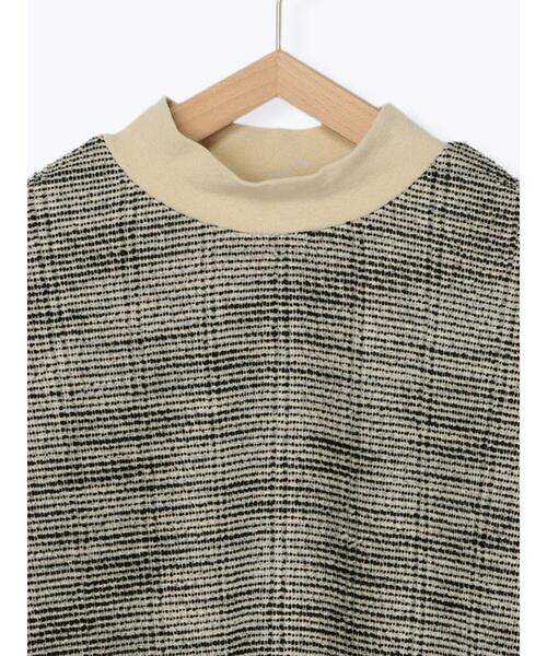 Samansa Mos2（サマンサ モスモス）の「カットツイードモックネックスウェット（Tシャツ/カットソー・レディース・キナリ/ブラウン/チャコールグレー・F）」の15枚目の写真