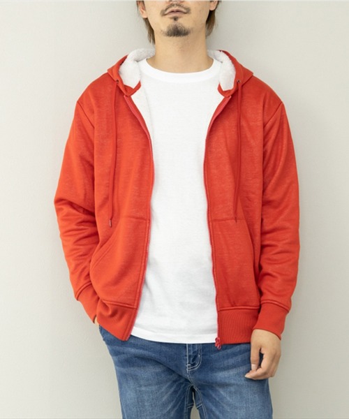STYLEBLOCK（スタイルブロック）の「INSIDEボアフルZIPパーカー（パーカー・メンズ・ワイン/ミックスグレー/カーキ/ブルー/ブラック/チャコール・M/L/LL）」の6枚目の写真
