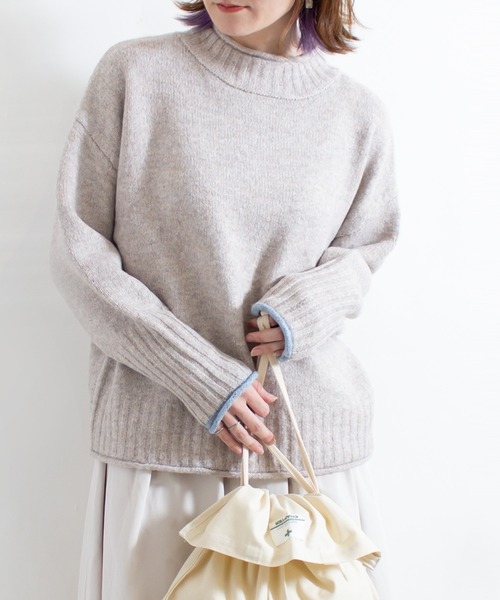 ALL ORDINARIES（オールオーディナリーズ）の「ムースプルオーバー（ニット/セーター・レディース・ベージュ/ブラック/イエロー/グレー・FREE）」の22枚目の写真