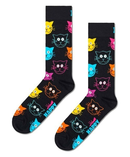 Happy Socks(ハッピーソックス)の「Happy Socks Cat クルーソックス 10201111(ソックス/靴下・レディース・ブラック・M/XL/L)」の4枚目の写真