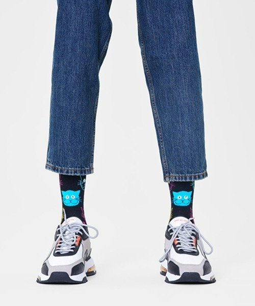 Happy Socks(ハッピーソックス)の「Happy Socks Cat クルーソックス 10201111(ソックス/靴下・レディース・ブラック・M/XL/L)」の2枚目の写真