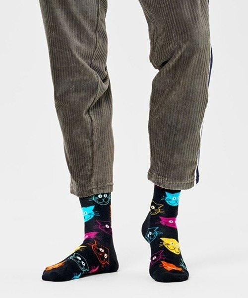 Happy Socks(ハッピーソックス)の「Happy Socks Cat クルーソックス 10201111(ソックス/靴下・レディース・ブラック・M/XL/L)」の3枚目の写真