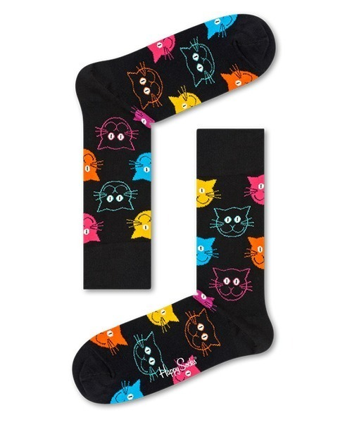 Happy Socks(ハッピーソックス)の「Happy Socks Cat クルーソックス 10201111(ソックス/靴下・レディース・ブラック・M/XL/L)」の5枚目の写真