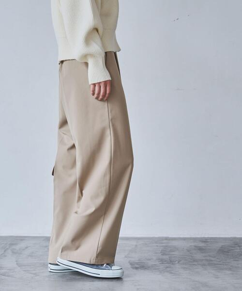 coen（コーエン）の「イージービューティーワイドパンツ（WEB限定サイズ）（スラックス・レディース・ダークグレー/ブラック/ベージュ/モカ・M/S/L/XL）」の13枚目の写真