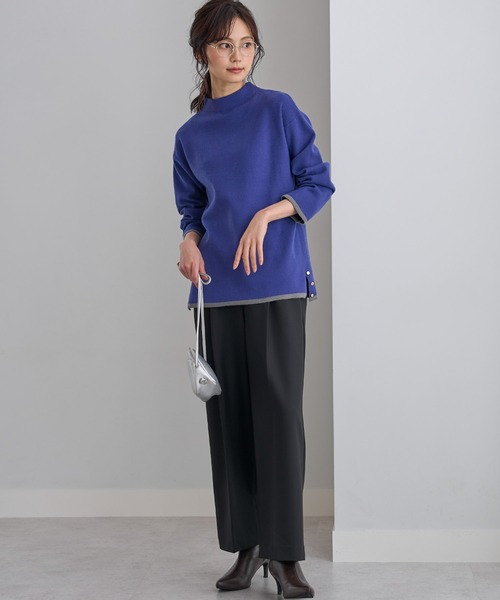 BELLUNA PLUS(ベルーナ)の「サマ見え!タック使いワイドパンツ股下65丈(その他パンツ・レディース・アイボリー/ブラック/チャコール/ライム/キナリ/イエロー・LARGE/X-LARGE/MEDIUM/SMALL)」の16枚目の写真