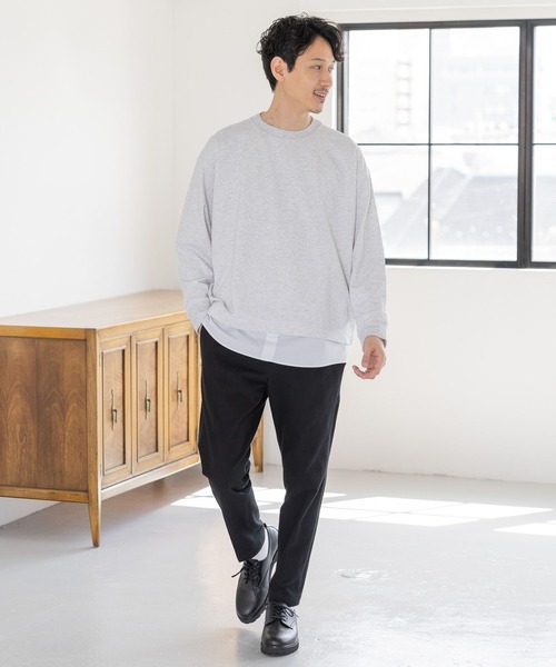 GLOBAL WORK(グローバルワーク)の「モーションテックテーパード+WARM/704812(その他パンツ・メンズ・ブラック/グレー系その他/ネイビー・X-LARGE/SMALL/MEDIUM/LARGE)」の4枚目の写真