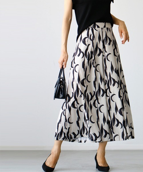 ボトムが主役！飽きのこないアート柄ワイドパンツ（その他パンツ）｜Ehre style（エーレスタイル）