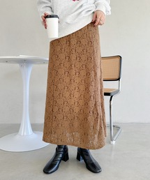 un+frame（アンフレーム）の「lace narrow long skiit／レースナローロングスカート（スカート）」