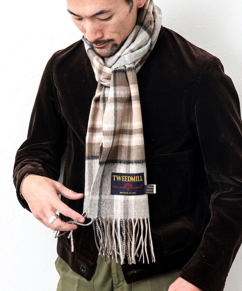 TWEED MILL（ツイードミル）の「【TWEEDMILL/ツイードミル】Lambswool Muffler Check 25（マフラー・メンズ・パープル系その他2/ブラック系その他/ブラック系その他2/イエロー系その他/ブルー系その他7/ベージュ系その他/イエロー系その他2・FREE）」の15枚目の写真