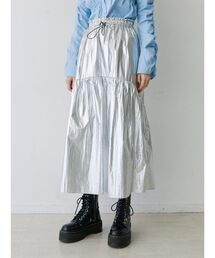 jouetie | メタリックフレアギャザースカート(スカート)