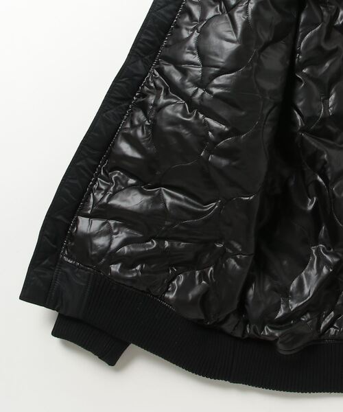 ※ALPHA（アルファ）の「ALPHA/アルファ HOODED RIB JACKET フーデッドリブジャケット 大きいサイズ（ブルゾン・メンズ・チャコール/ブラック・3L）」の4枚目の写真