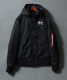 ※ALPHA | ALPHA/アルファ HOODED RIB JACKET フーデッドリブジャケット 大きいサイズ(ブルゾン)