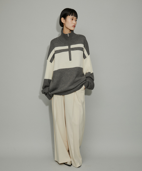 ADAM ET ROPE'（アダムエロペ）の「【WEB限定】カラーブロックオーバーニットプルオーバー / ユニセックス（ニット/セーター・メンズ・チャコールグレー/ブラウン系その他・FREE）」の21枚目の写真