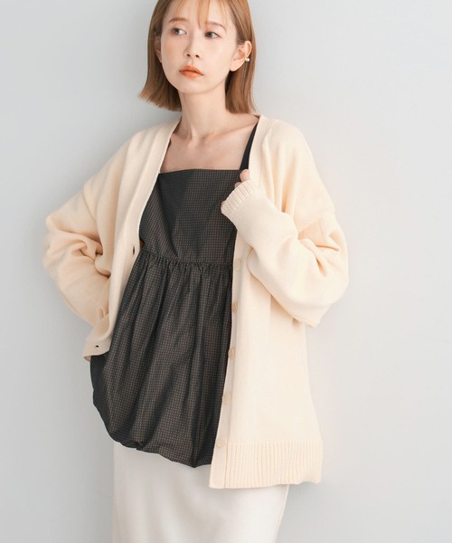 URBAN RESEARCH ROSSO WOMEN（アーバンリサーチ　ロッソ）の「ウエストシェイプカーディガン（カーディガン/ボレロ・レディース・アイボリー/イエロー・FREE）」の8枚目の写真