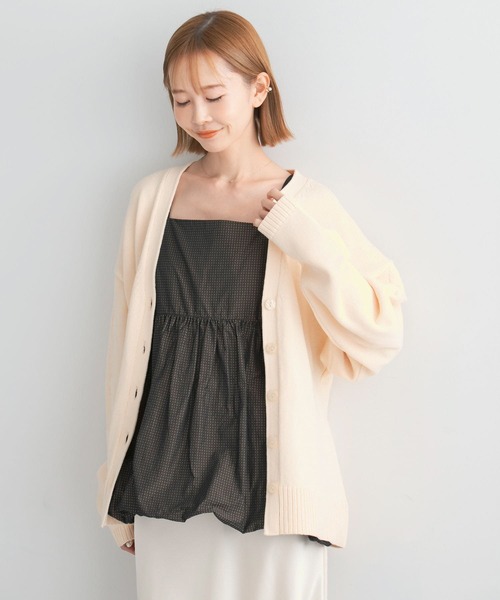 URBAN RESEARCH ROSSO WOMEN（アーバンリサーチ　ロッソ）の「ウエストシェイプカーディガン（カーディガン/ボレロ・レディース・アイボリー/イエロー・FREE）」の9枚目の写真