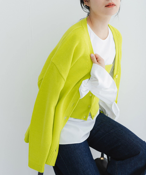 URBAN RESEARCH ROSSO WOMEN（アーバンリサーチ　ロッソ）の「ウエストシェイプカーディガン（カーディガン/ボレロ・レディース・アイボリー/イエロー・FREE）」の16枚目の写真