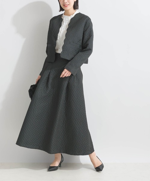 PICCIN（ピッチン）の「タック袖フリルブラウス（シャツ/ブラウス・レディース・オフホワイト/ブラック・M）」の8枚目の写真