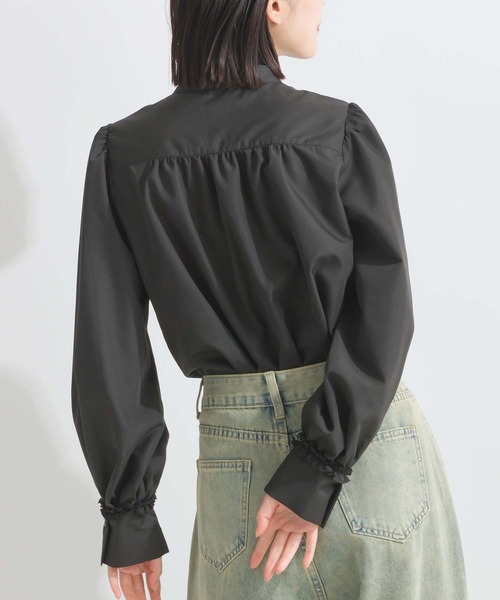 PICCIN（ピッチン）の「タック袖フリルブラウス（シャツ/ブラウス・レディース・オフホワイト/ブラック・M）」の14枚目の写真