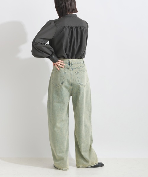 PICCIN（ピッチン）の「タック袖フリルブラウス（シャツ/ブラウス・レディース・オフホワイト/ブラック・M）」の18枚目の写真