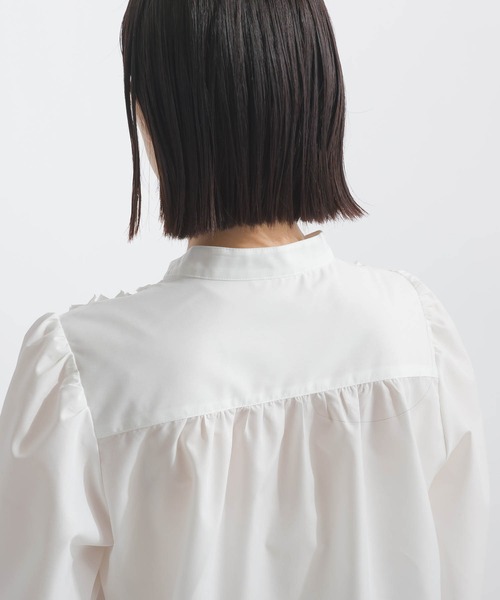 PICCIN（ピッチン）の「タック袖フリルブラウス（シャツ/ブラウス・レディース・オフホワイト/ブラック・M）」の22枚目の写真