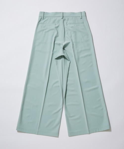 JUNRED（ジュンレッド）の「セットアップ対応 / ドレープダブルクロスマキシフレアパンツ（スラックス・メンズ・ブラック/ミント/グリーン系その他2・L/M/S）」の4枚目の写真
