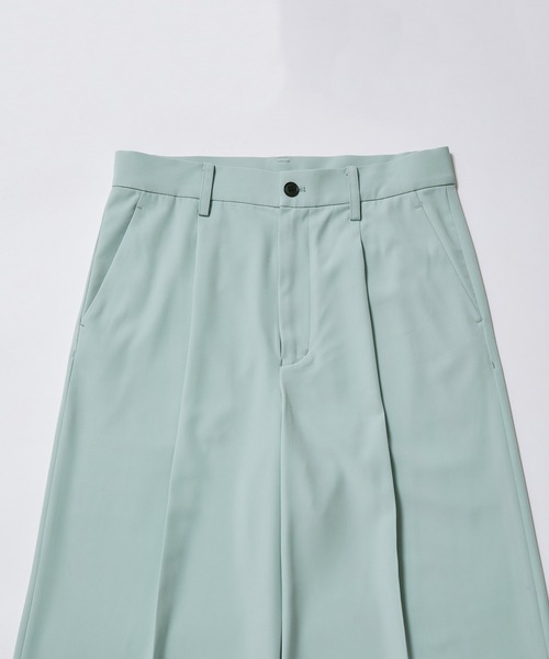 JUNRED（ジュンレッド）の「セットアップ対応 / ドレープダブルクロスマキシフレアパンツ（スラックス・メンズ・ブラック/ミント/グリーン系その他2・L/M/S）」の5枚目の写真