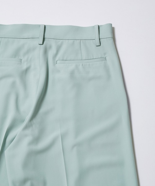 JUNRED（ジュンレッド）の「セットアップ対応 / ドレープダブルクロスマキシフレアパンツ（スラックス・メンズ・ブラック/ミント/グリーン系その他2・L/M/S）」の9枚目の写真