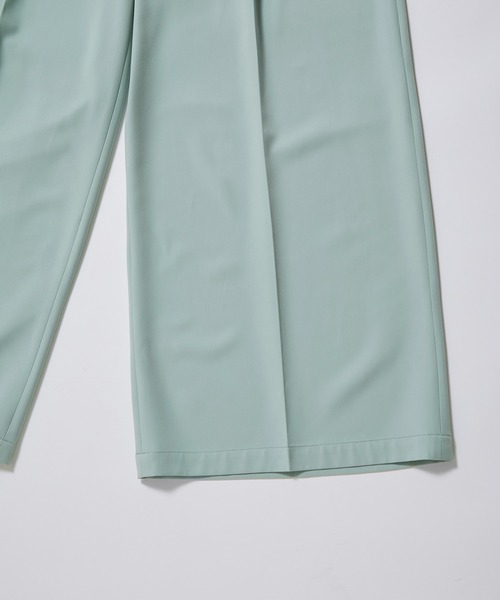 JUNRED（ジュンレッド）の「セットアップ対応 / ドレープダブルクロスマキシフレアパンツ（スラックス・メンズ・ブラック/ミント/グリーン系その他2・L/M/S）」の10枚目の写真