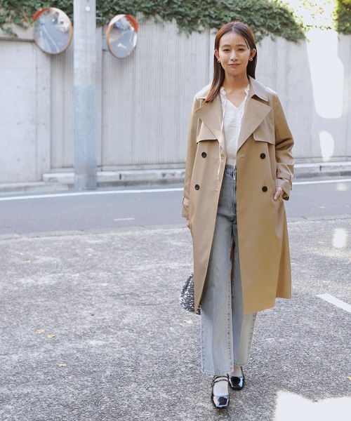 N.（N. Natural Beauty Basic）（エヌエヌナチュラルビューティーベーシック）の「【S Size Line】◆ベーシックツイルトレンチコート（トレンチコート・レディース・ベージュ/ライトベージュ・SMALL/MEDIUM）」の9枚目の写真