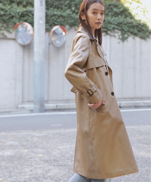 N.（N. Natural Beauty Basic）（エヌエヌナチュラルビューティーベーシック）の「【S Size Line】◆ベーシックツイルトレンチコート（トレンチコート・レディース・ベージュ/ライトベージュ・SMALL/MEDIUM）」の6枚目の写真
