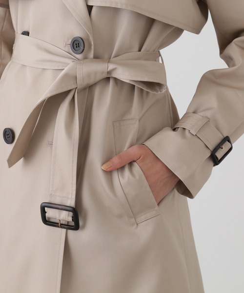 N.（N. Natural Beauty Basic）（エヌエヌナチュラルビューティーベーシック）の「【S Size Line】◆ベーシックツイルトレンチコート（トレンチコート・レディース・ベージュ/ライトベージュ・SMALL/MEDIUM）」の5枚目の写真