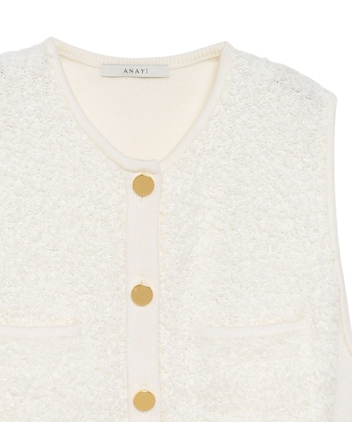 ANAYI（アナイ）の「モールコンビクルーネックジレ（ニット