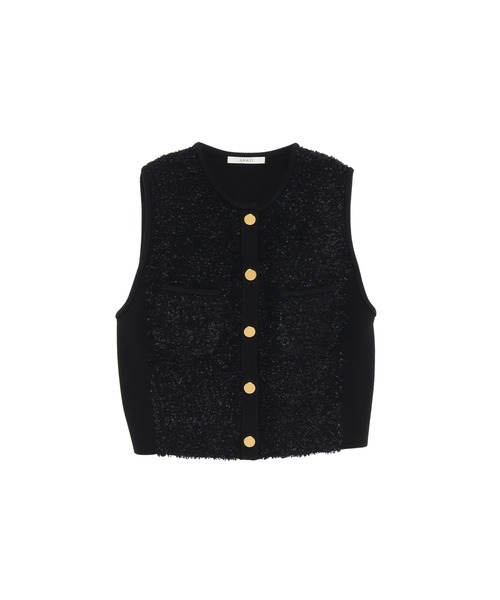 ANAYI（アナイ）の「モールコンビクルーネックジレ（ニット/セーター