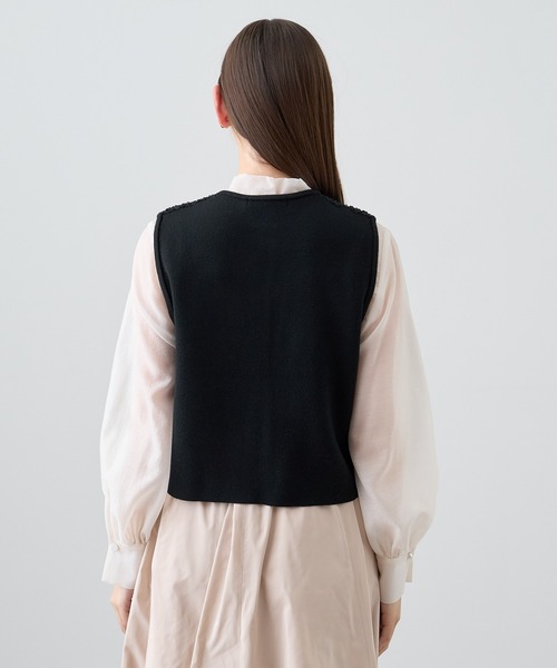 ANAYI アナイ モールコンビクルーネックジレ モールコンビクルーネックジレ | ANAYI/アナイ | 三越伊勢丹