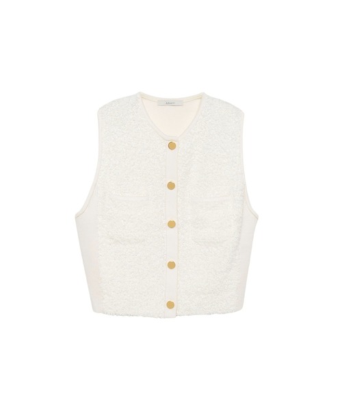 ANAYI（アナイ）の「モールコンビクルーネックジレ（ニット