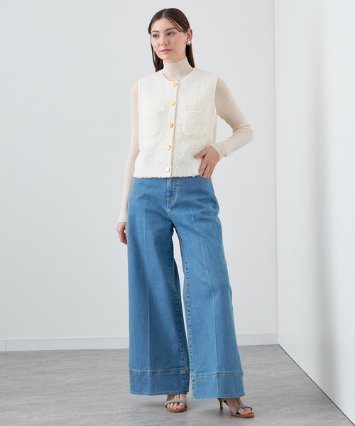 ANAYI アナイ モールコンビクルーネックジレ ANAYI（アナイ）の「モールコンビクルーネックジレ（ニット/セーター