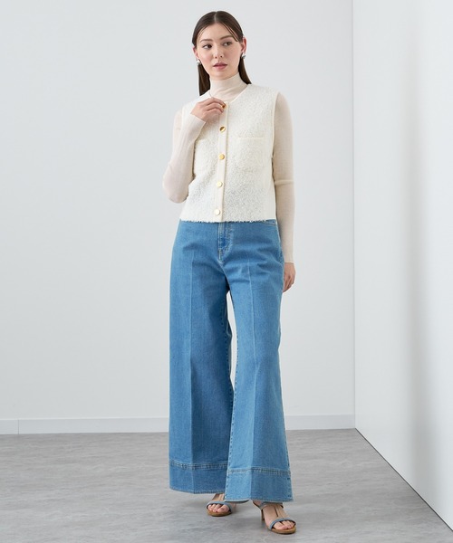 ANAYI アナイ モールコンビクルーネックジレ ANAYI（アナイ）の「モールコンビクルーネックジレ（ニット/セーター