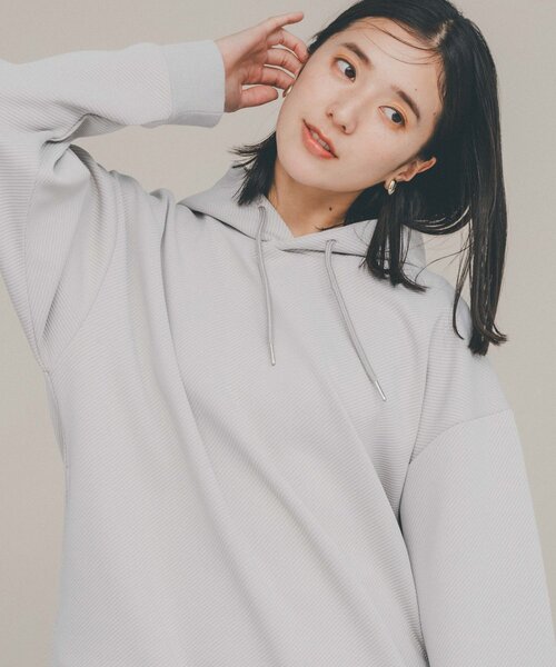 THE SHOP TK （ザ ショップ ティーケー ）の「◆カルゼダンボールプルパーカ（パーカー・メンズ・ライトグレー/ダークグレー/ベビーピンク/グリーン系/ブルー・02/04/03）」の2枚目の写真