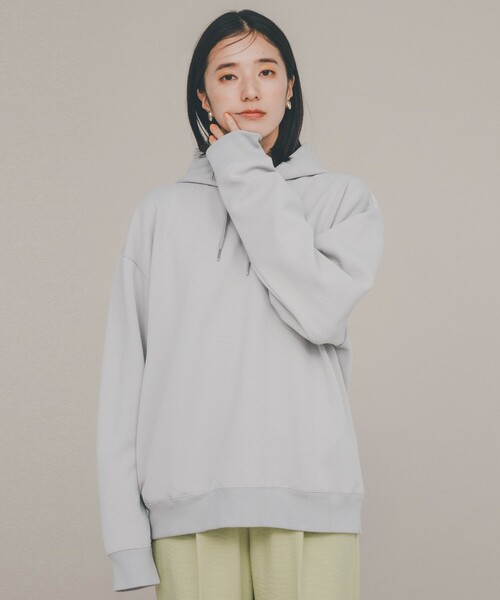 THE SHOP TK （ザ ショップ ティーケー ）の「◆カルゼダンボールプルパーカ（パーカー・メンズ・ライトグレー/ダークグレー/ベビーピンク/グリーン系/ブルー・02/04/03）」の7枚目の写真