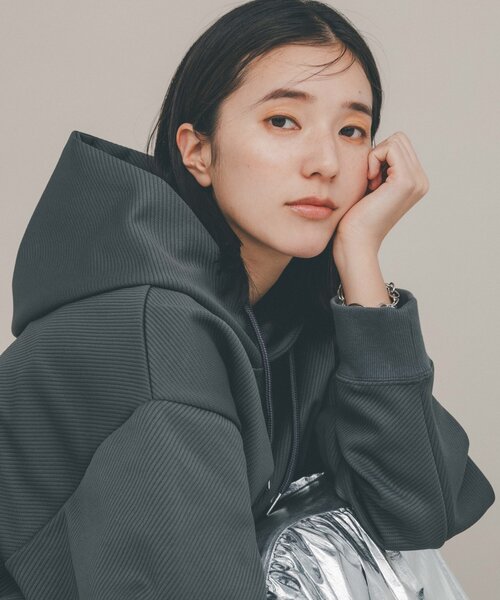 THE SHOP TK （ザ ショップ ティーケー ）の「◆カルゼダンボールプルパーカ（パーカー・メンズ・ライトグレー/ダークグレー/ベビーピンク/グリーン系/ブルー・02/04/03）」の11枚目の写真