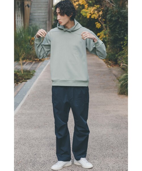 THE SHOP TK （ザ ショップ ティーケー ）の「◆カルゼダンボールプルパーカ（パーカー・メンズ・ライトグレー/ダークグレー/ベビーピンク/グリーン系/ブルー・02/04/03）」の12枚目の写真